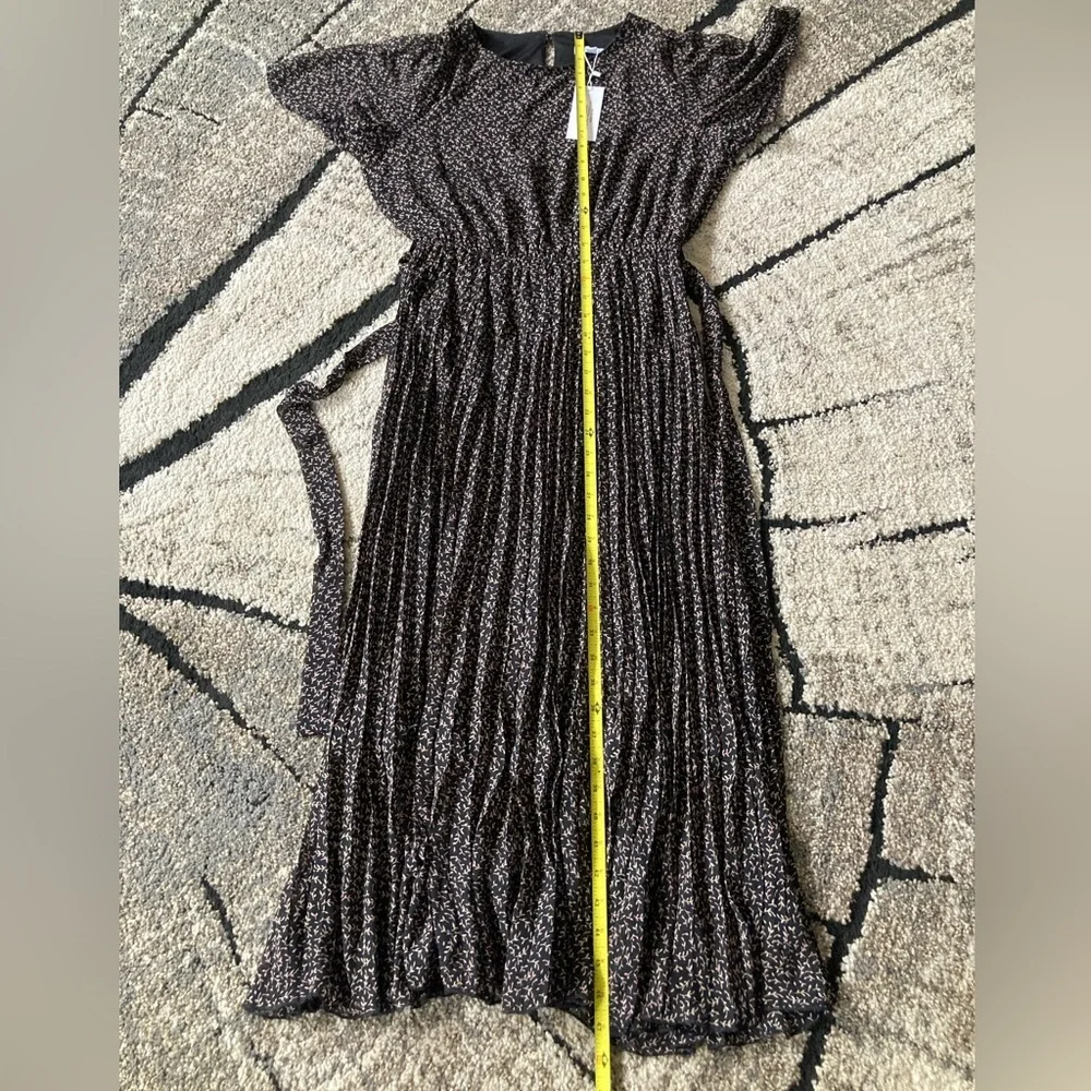 🏇 Baltic Born Prim Pleated Floral Black Midi Dress - Picture 8 of 15